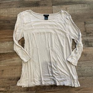 Ann Taylor 3/4 Sleeve Greyish-Lavender Top